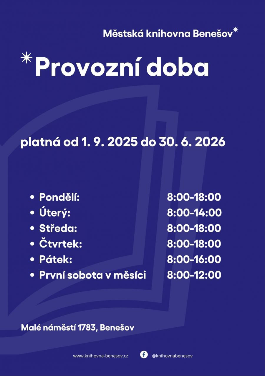 Provozní doba od 1. září