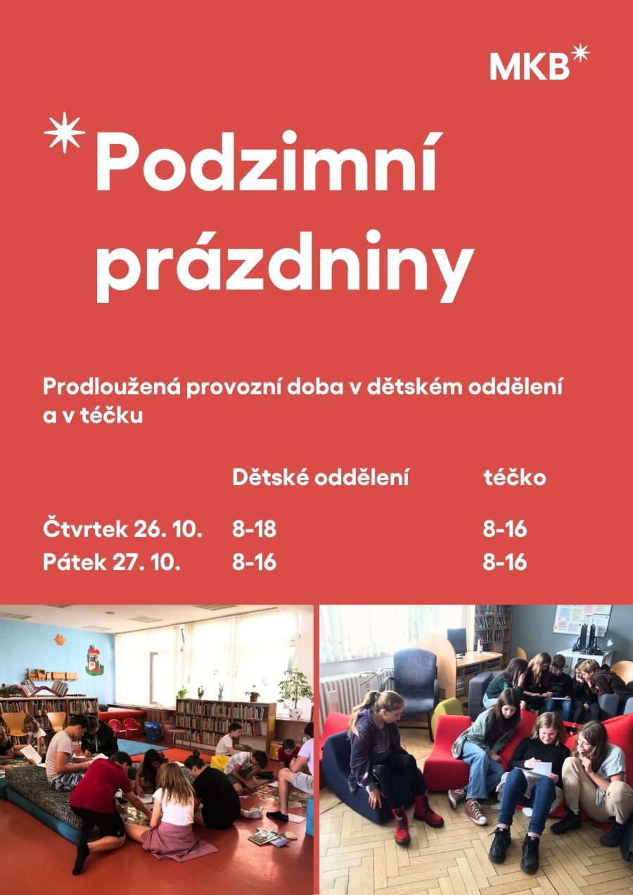 Prodloužená otevírací doba o podzimních prázdninách