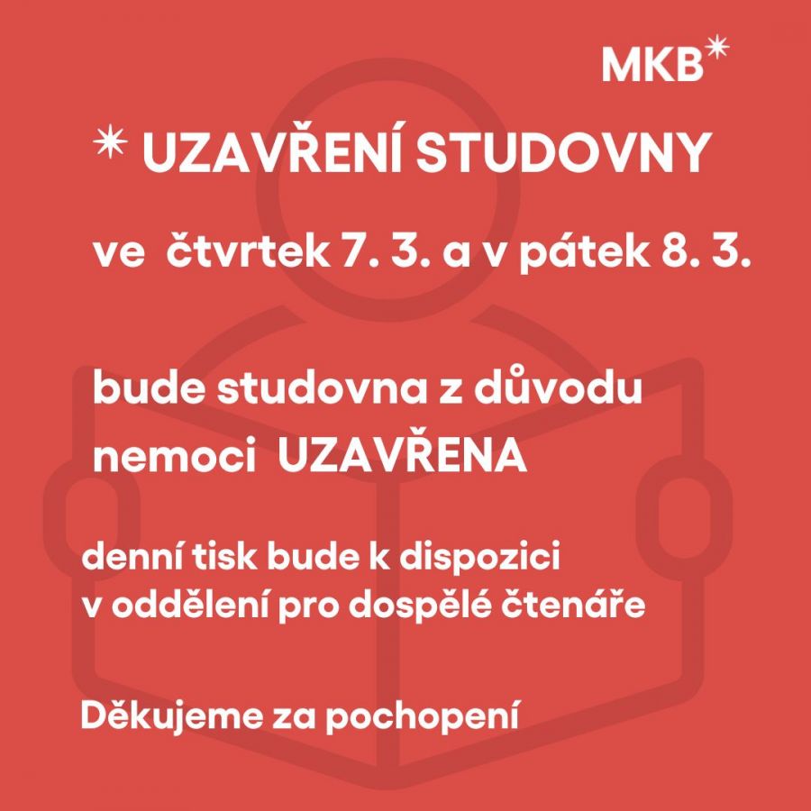 Uzavření studovny 7. a 8. března 2024