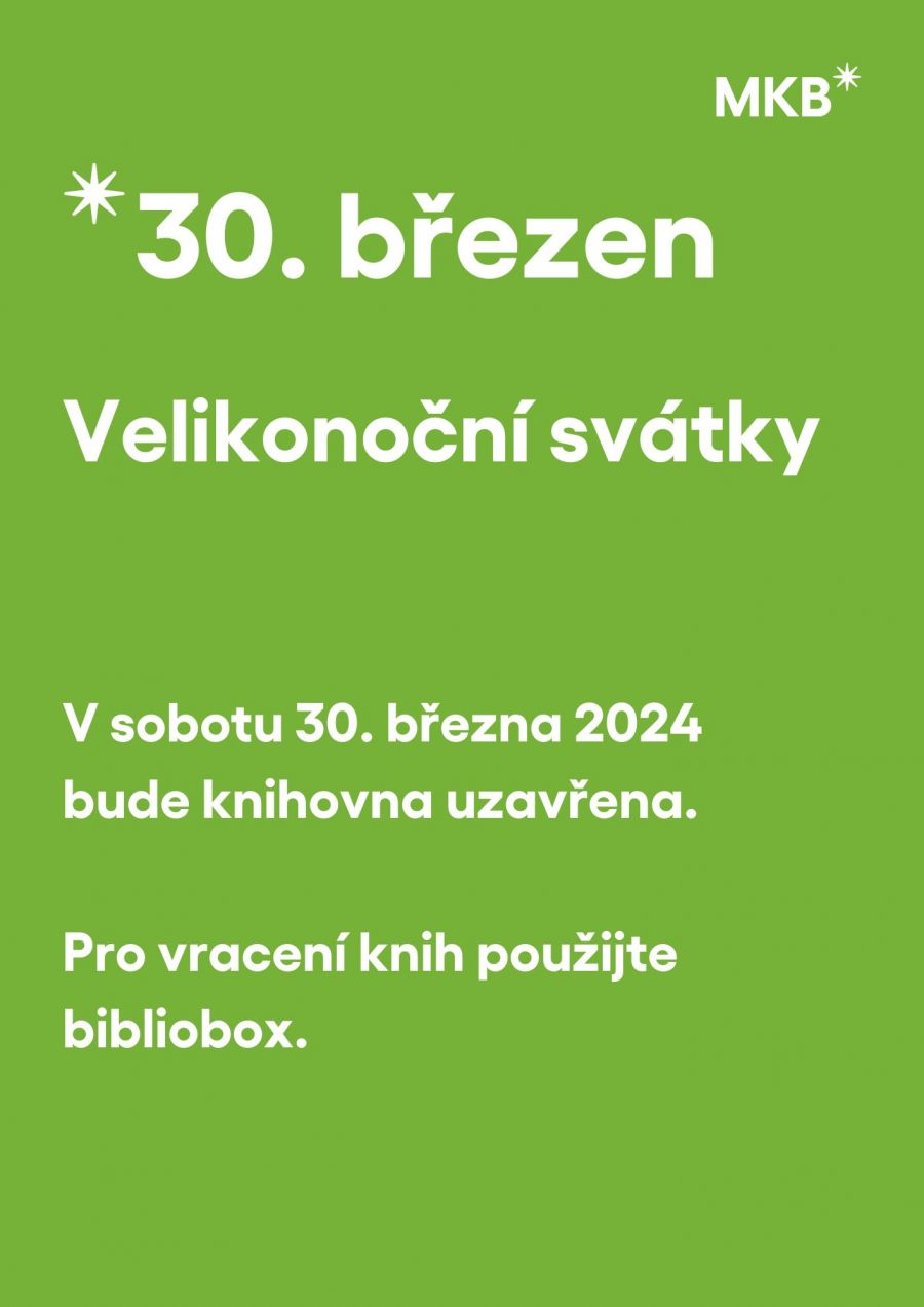 Uzavření knihovny v sobotu 30. března